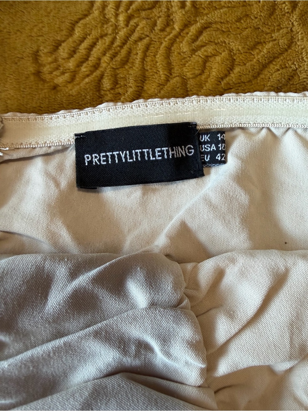 PrettyLittleThing Cream ladies tube top